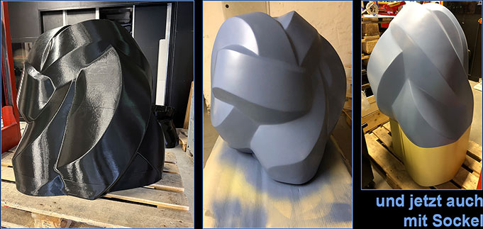 Große Skulpturen und Kunstobjekte aus dem 3D-Drucker